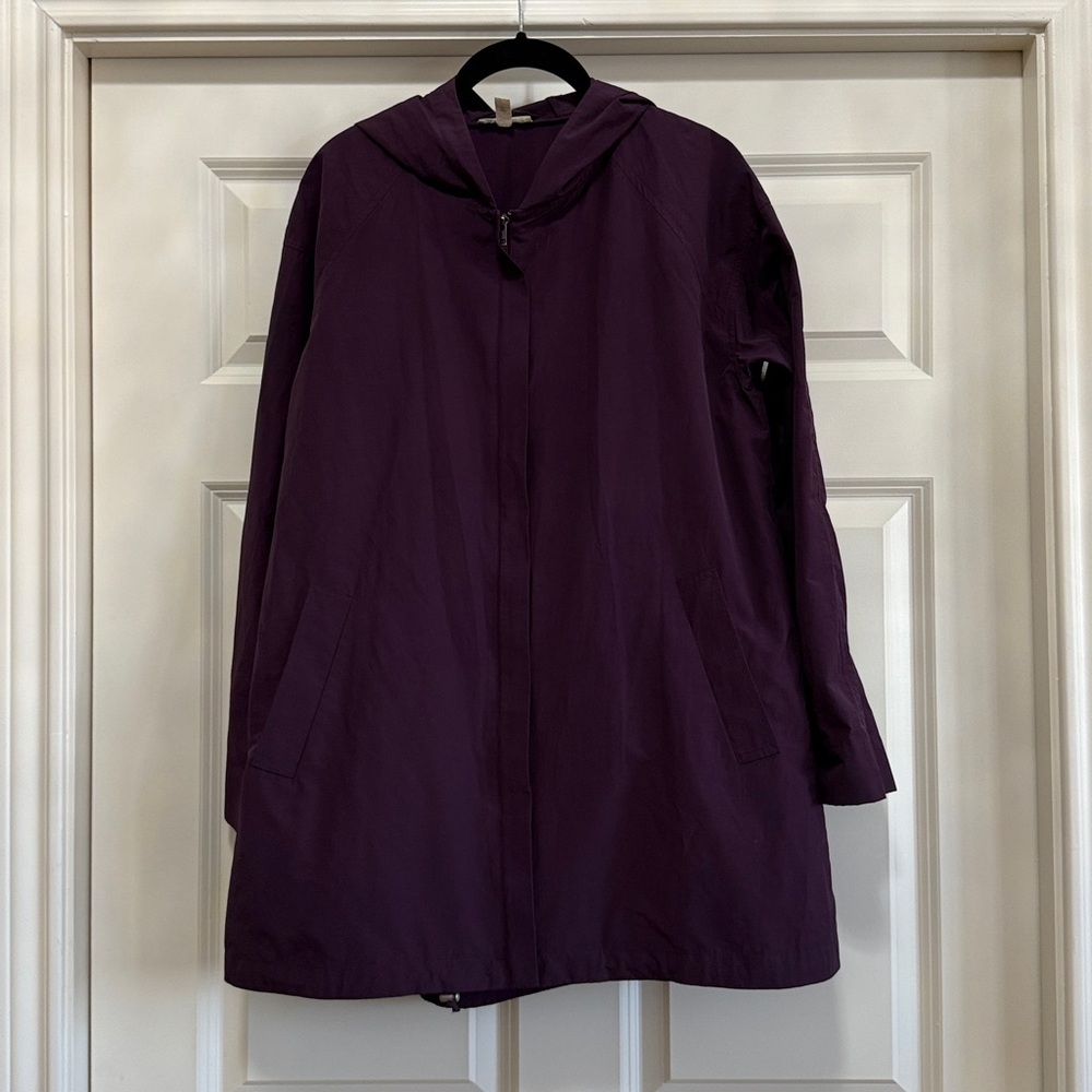 Eileen Fisher Jacket plum NWOT nylon windbreaker size SP